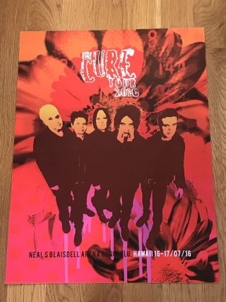 The Cure Poster Hawaii 2016 Rare Concert Merch Lithograph