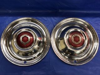 Very Rare Vintage 1951–54 Packard 15 " Hubcaps Colisenne Centers