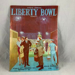 1964 Liberty Bowl Classic Official Program Atlantic City Rare Vtg Ads - Wvu Utah