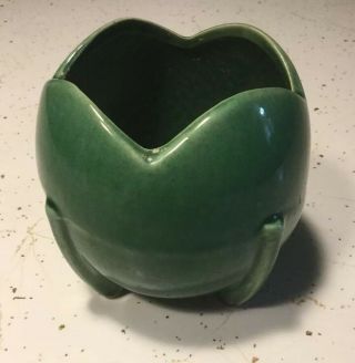 Rare Mccoy Green Tulip Planter Or Bowl