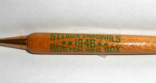 1946 WORLD SERIES St.  Louis Cardinals & Boston Red Sox Wooden Pencil Rare 2