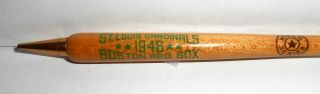 1946 WORLD SERIES St.  Louis Cardinals & Boston Red Sox Wooden Pencil Rare 4