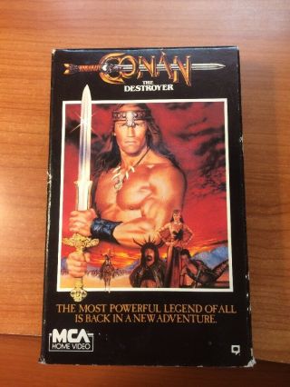 Conan The Destroyer (betamax) Arnold Schwarzenegger,  Wilt Chamberlain.  Rare,  Oop