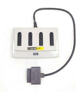 Hori Link Snes Sfc Multitap Controller Adapter Nintendo Hsm - 07 Rare
