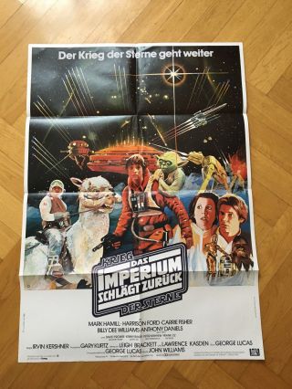 Star Wars: The Empire Strikes Back German One Sheet / Poster Rare