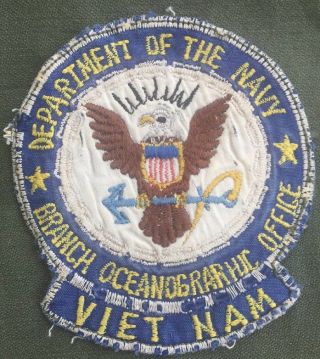 Us Navy Patch Vietnamese Made Rare Branch Oceanographic Office Vietnam
