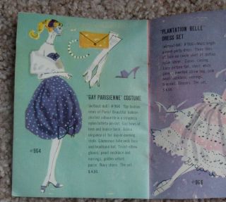 Vintage Barbie Single Face Booklet For 1 P/T With 3 Rare Outfits 2