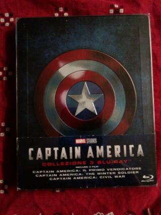 Captain America Trilogy Blu - Ray Steelbook Limited Edition (rare)