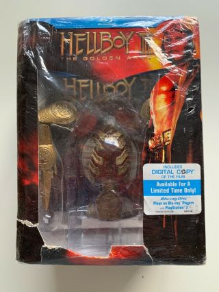 Hellboy Ii The Golden Army (blu - Ray) - Limited Edition Statue Exclusive Rare Oop