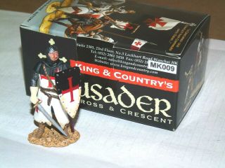 King & Country Mk009 Standing Knight With Sword & Shield Crusades Rare