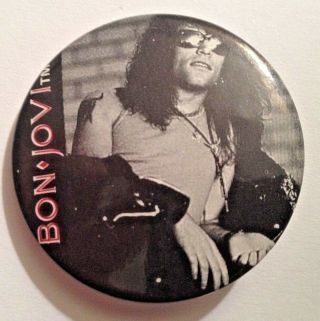 Last One Jon Bon Jovi Rare 1990 Pin - Back Button