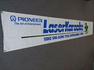 Pioneer Laser Karaoke Banner - Large 142 " X 22 " - - Vintage - Rare