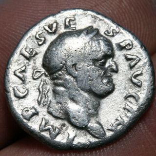 Rare - Roman Silver Denarius Coin Vespasian Rome 69 - 79 Ad