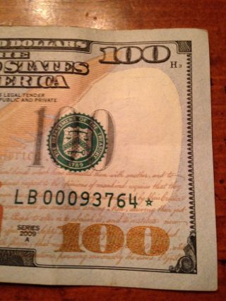 ⭐️ Star Note ⭐️ 100 Dollar Bill Rare 128,  000 Print Run
