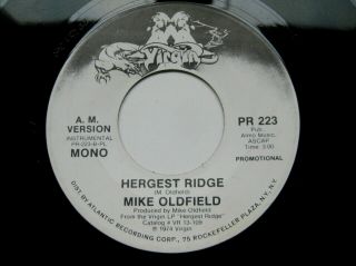 Mike Oldfield Hergest Ridge 2 Versions Rare Promo 45 From 1974