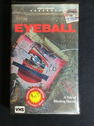 Eyeball 1975 Rare Clam Shell Big Box Italian Giallo Horror Vhs Prism Gore