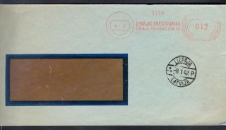 10008 Germany (latvia),  1942,  Cover From Liepaja With Very Rare Red Franking Mach