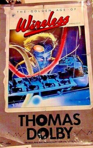 Thomas Dolby Golden Age Of Wireless Poster 20 " X 30 " Rare 1987 Vintage