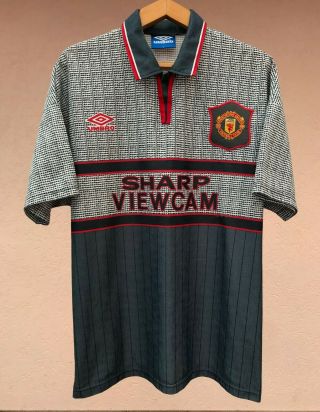 Manchester United England 1995/1996 Away Football Soccer Shirt Jersey Umbro Rare