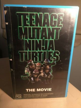 Teenage Mutant Ninja Turtles The Movie - Vhs - Green Vhs Cassette (rare)