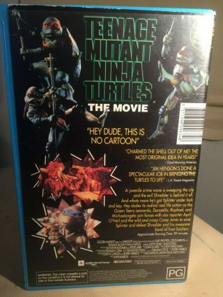 Teenage Mutant Ninja Turtles The Movie - VHS - green VHS cassette (rare) 2