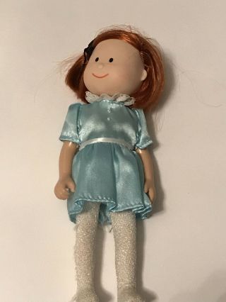1999 Eden 7 " Posable Madeline Doll With Light Blue Dress Rare Vintage Toy