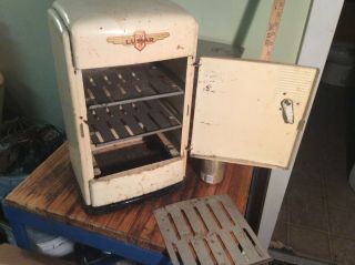 Rare Collectible 1930 ' s or 40 ' s Lumar (Louis Marx) Toy Metal Refrigerator 5