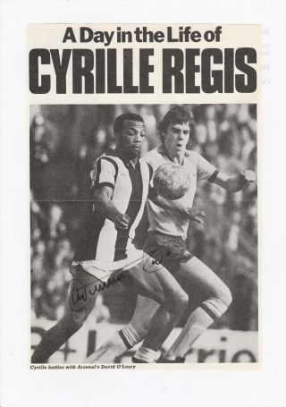 Cyrille Regis West Bromwich Albion 1977 - 1985 Rare Signed Annual Cutting
