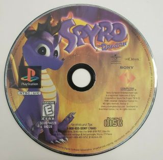 Spyro The Dragon (sony Playstation 1,  1998) Disc Only Rare