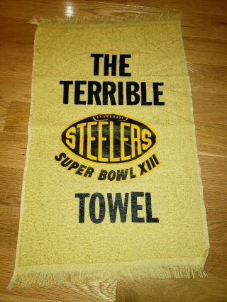 Vintage Pittsburgh Steelers Bowl Champ Terrible Towel Rare