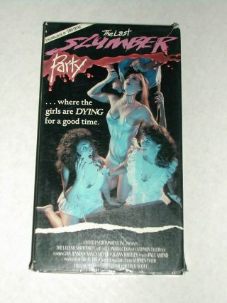 The Last Slumber Party Vhs Video Tape Rare Slasher Horror Gore Sleaze Cult 80s