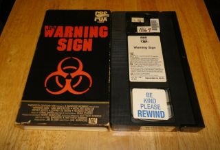 Warning Sign (vhs,  1986) Saw Waterston Cbs Fox Rare Cult Zombie Horror Sci - Fi