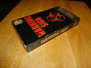 Warning Sign (VHS,  1986) Saw Waterston CBS FOX Rare Cult Zombie Horror Sci - Fi 4