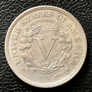 1897 Liberty Head Nickel 5c XF ERROR Missing Cents RARE 16534 2