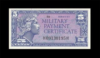 1964 Mpc United States 5 Cents Series 611 " Rare " ( (gem Unc))