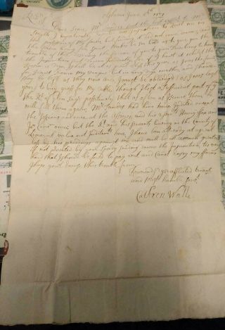 Rare 1707 Letter To The Proverst Of Trinity College Dublin Peter Browney
