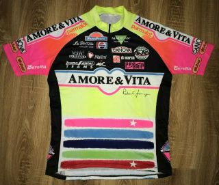 Amore Vita Nalini Rare Vintage Cycling Jersey Size L - Xl