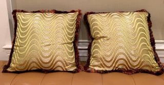 MacKenzie Childs Silk and Velvet Flower Box Pillows - Exceptionally Rare 2