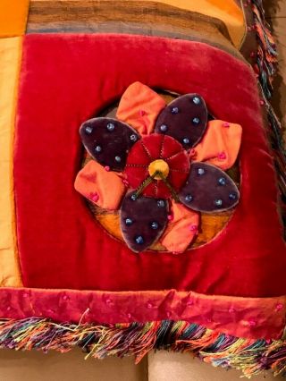 MacKenzie Childs Silk and Velvet Flower Box Pillows - Exceptionally Rare 3