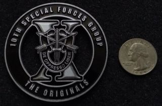 Rare 10th Special Forces Group Airborne Sfg (a) Usasoc Socom Army Challenge Coin