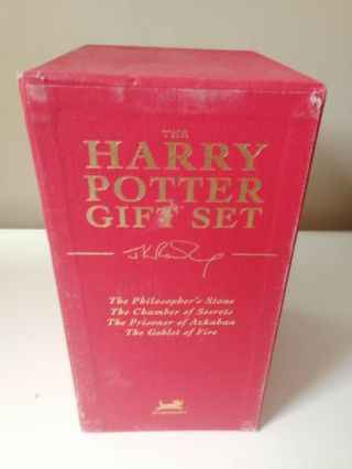 VERY RARE HARRY POTTER DELUXE EDITIONS EMPTY HB BOOK BOX GIFT SET EDITION 3