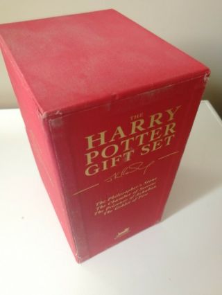 VERY RARE HARRY POTTER DELUXE EDITIONS EMPTY HB BOOK BOX GIFT SET EDITION 5