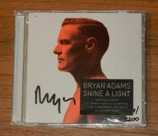 Bryan Adams Shine A Light Amazon Uk Ltd Numbered Signed Autographed Cd Rare