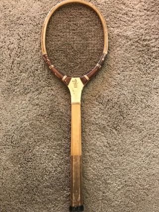 Rare Antique Vintage Wright Ditson Criterion Wood Tennis Racket Wood Handle