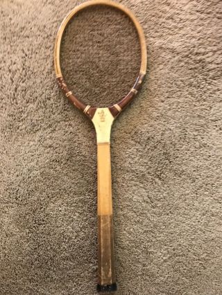 RARE Antique Vintage Wright Ditson Criterion Wood Tennis Racket Wood Handle 2
