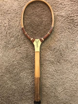 RARE Antique Vintage Wright Ditson Criterion Wood Tennis Racket Wood Handle 6