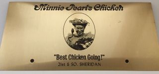 Vintage Rare Minnie Pearl Chicken Restaurant Tulsa Plaque
