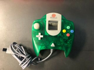 Official Oem Sega Dreamcast Controller Clear Green Rare