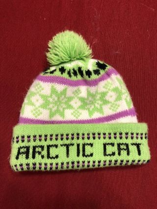 Vintage Arctic Cat Stockng Hat Snowmobile Winter Hat Men 