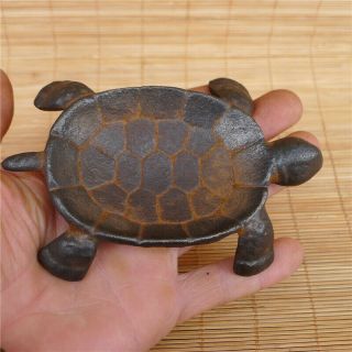 Rare Old Iron Ink Stone In Tortoise Shaped Chinese Ink Stone“老铁乌龟砚台”
